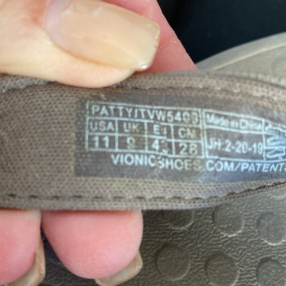 Vionic Patty Thong Sandals Womens Size 11 Brown Flip Flop orthotic Beach summer - Picture 7 of 12